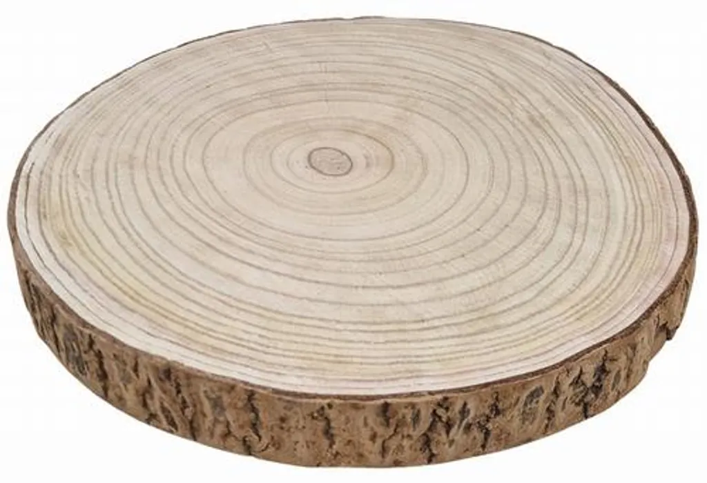 Décoration bois Paulownia 35cm écorce apparente design authentique