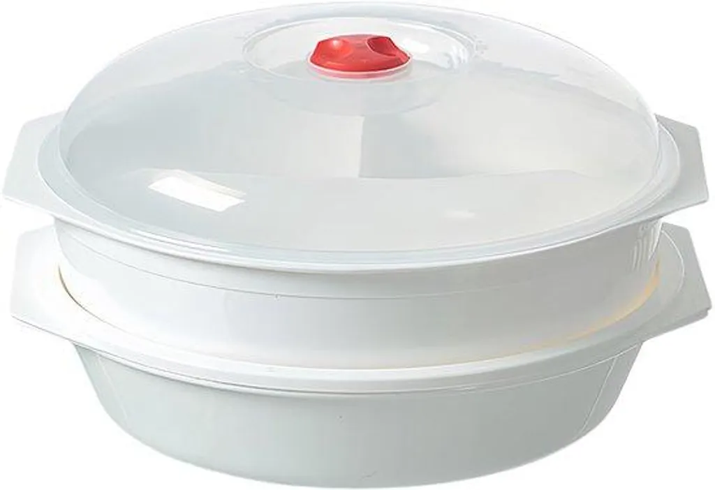 Plat de réchauffage micro-ondes 2 zones en plastique sans BPA sain