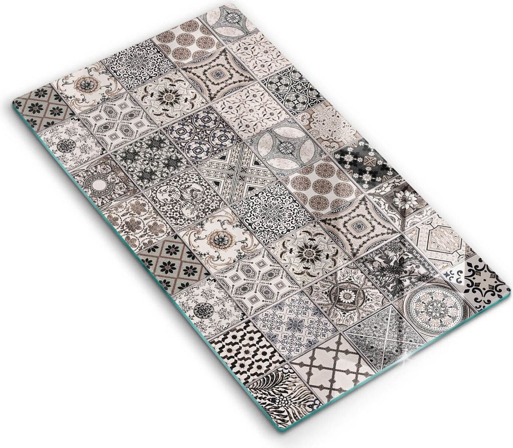 Abdeckung Glas - Küchenabdeckung - 30x52 cm - Abdeckplatte - Dekorative Fliesen