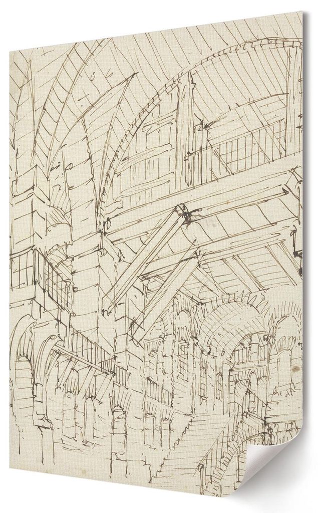 Architekturstudien- Kunstdruck A1 (59x84 cm) - Architektur, Industrie, Geschichte- Wandbild für Wohnzimmer Schlafzimmer & Flur, Modernes Poster Wa...