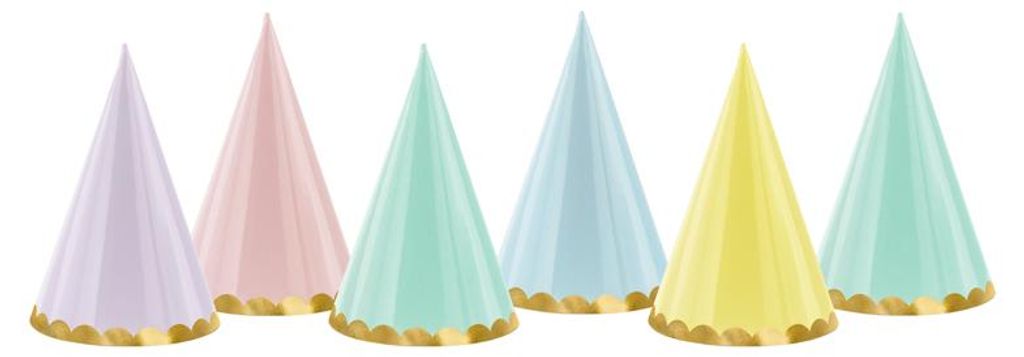 PartyDeco Partyhüte Yummy, Mix, 16cm, Party-Hut, Papier, Produktbild 