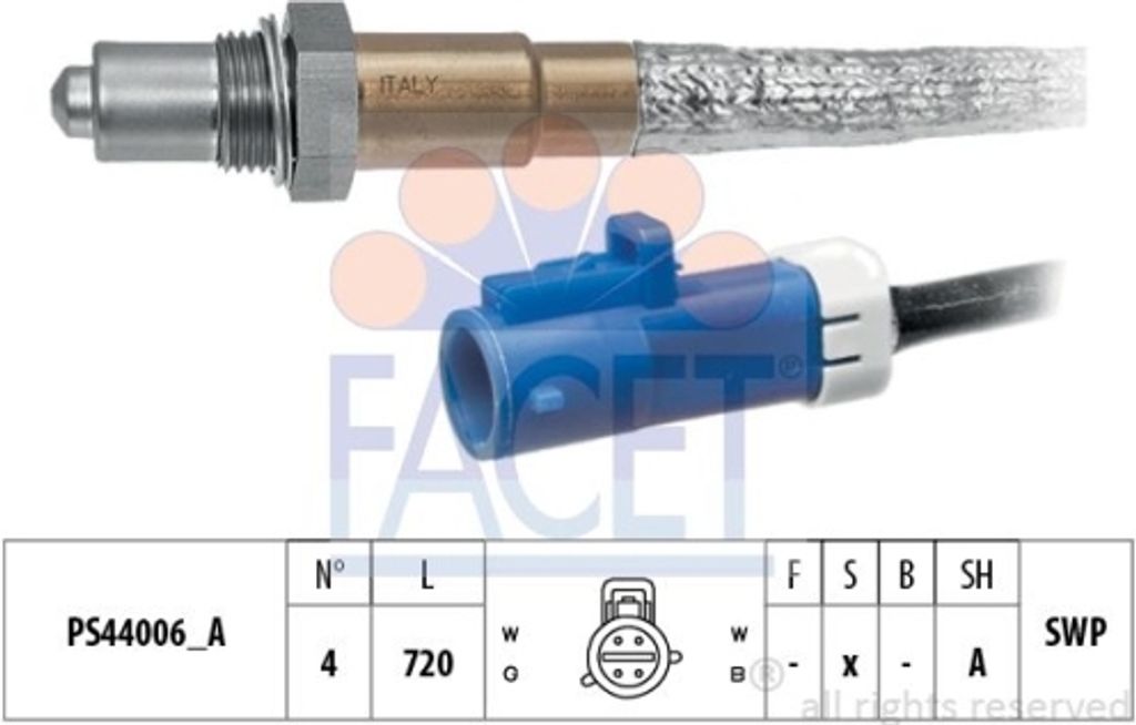 1 Lambdasonde FACET 10.8298 Italy - OE Equivalent für FORD, vorne