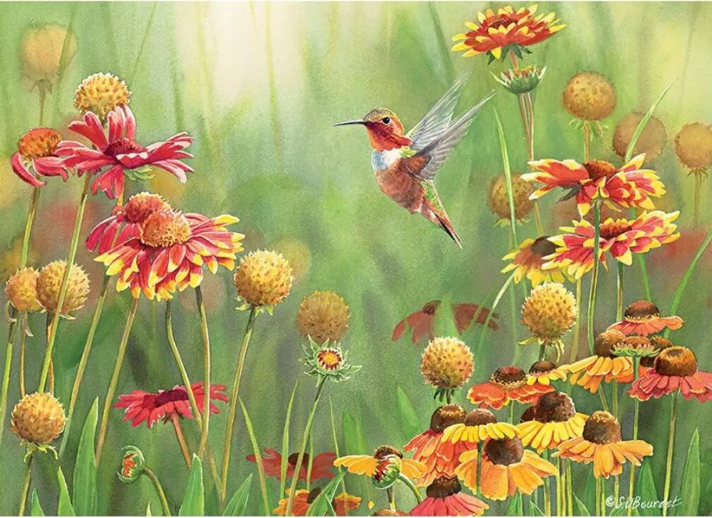 Puzzle Cobble Hill Colibri 500 Pièces - Casse-tête Qualité Supérieure