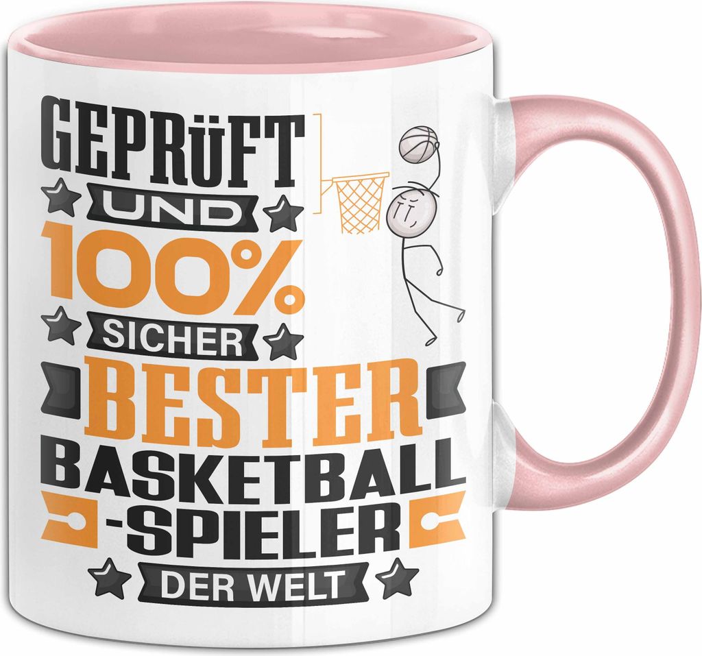Basketballspieler Geschenk Lustiger Spruch für Basketballspieler Geschenkidee Bester Basketballspieler Der Welt (Rosa)