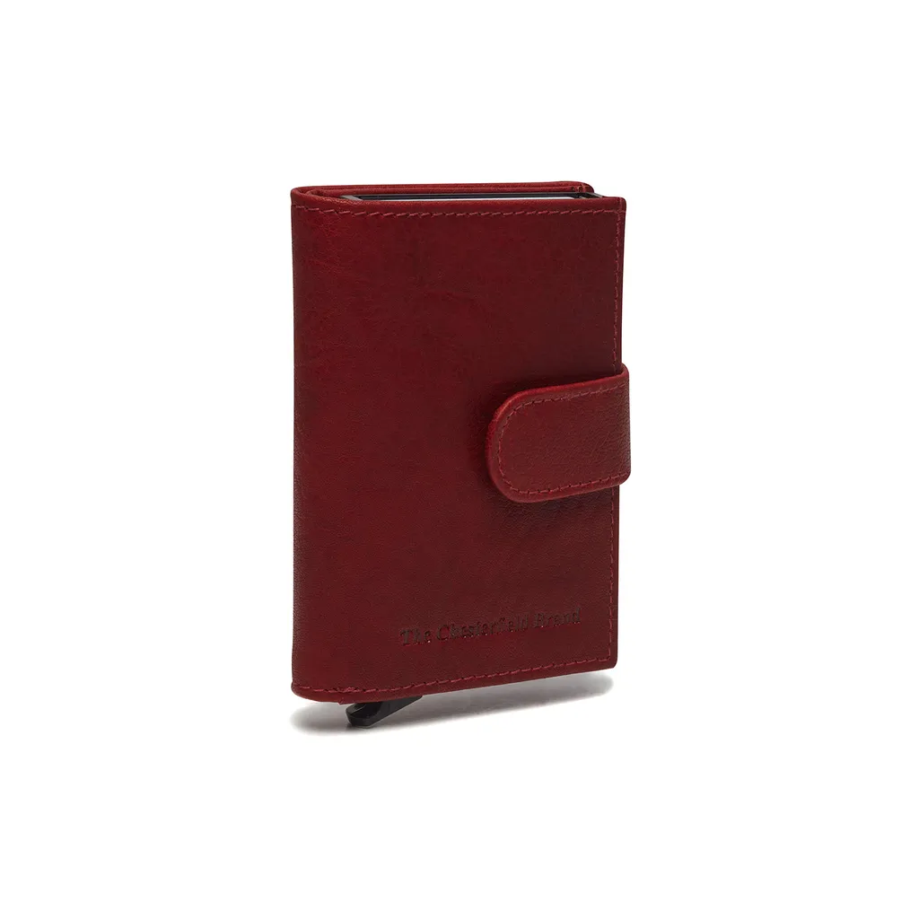 The Chesterfield Brand Hannover Portacarte Rosso - Pelle e RFID Shield