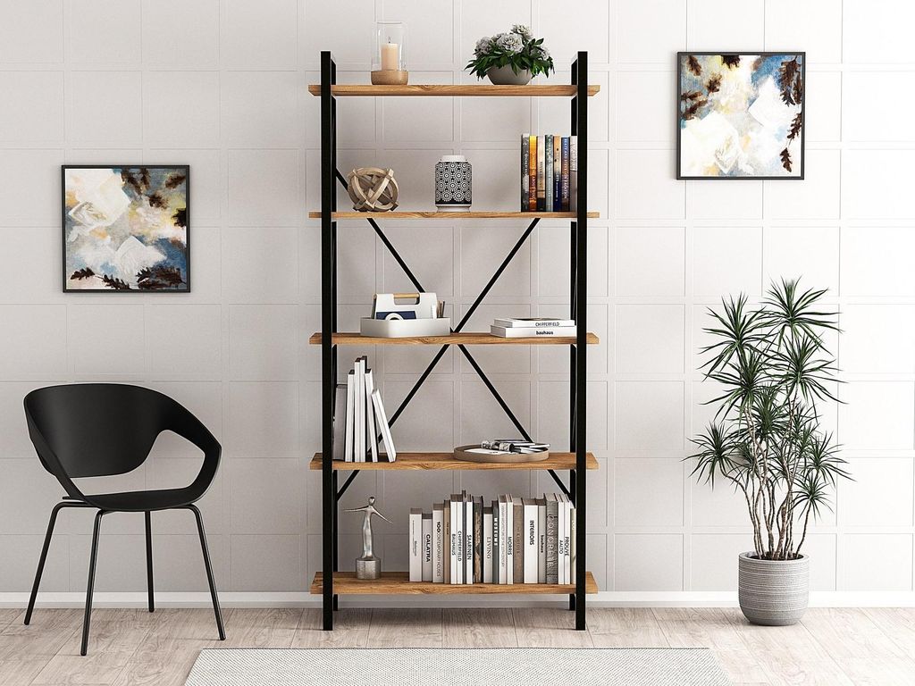 Skye Decor, Regál - Narula Elit (orech + ?ierna) Obrázok produktu 