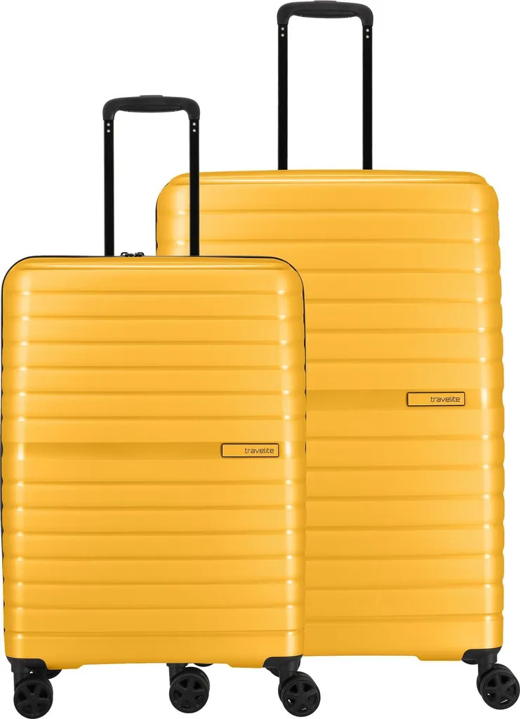 Valise de Voyage travelite Trient Jaune 76cm Idéale pour Long Séjour L