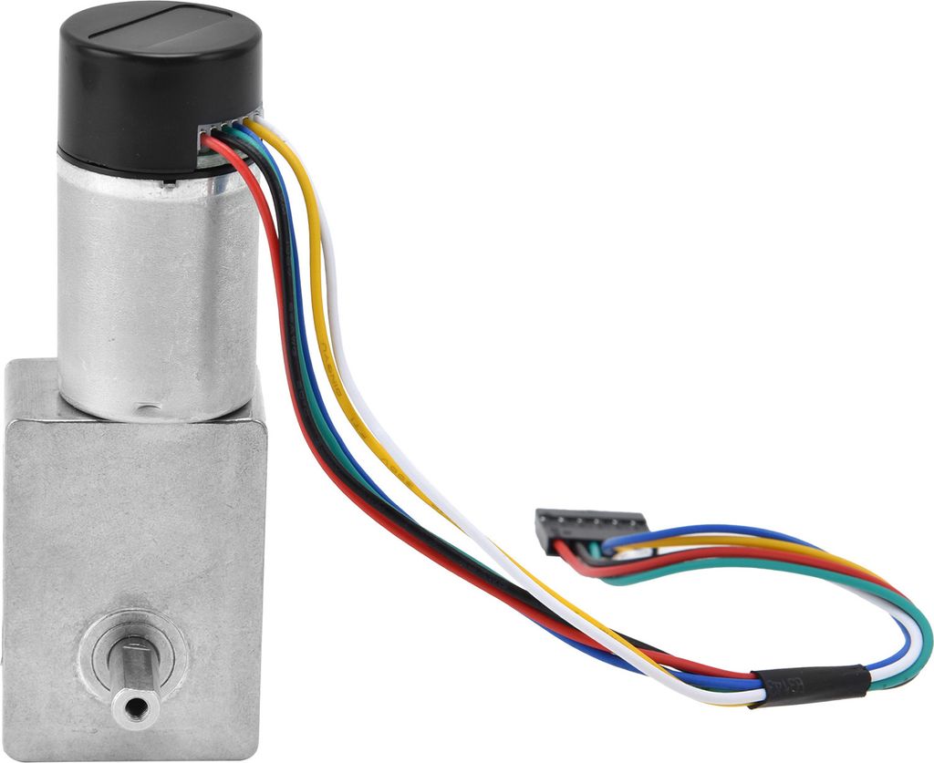 DC-Schneckengetriebemotor 15mm Doppelwelle Drehzahlreduzierung Antriebsgerät mit Encoder JGY?370DC12V 23RPM