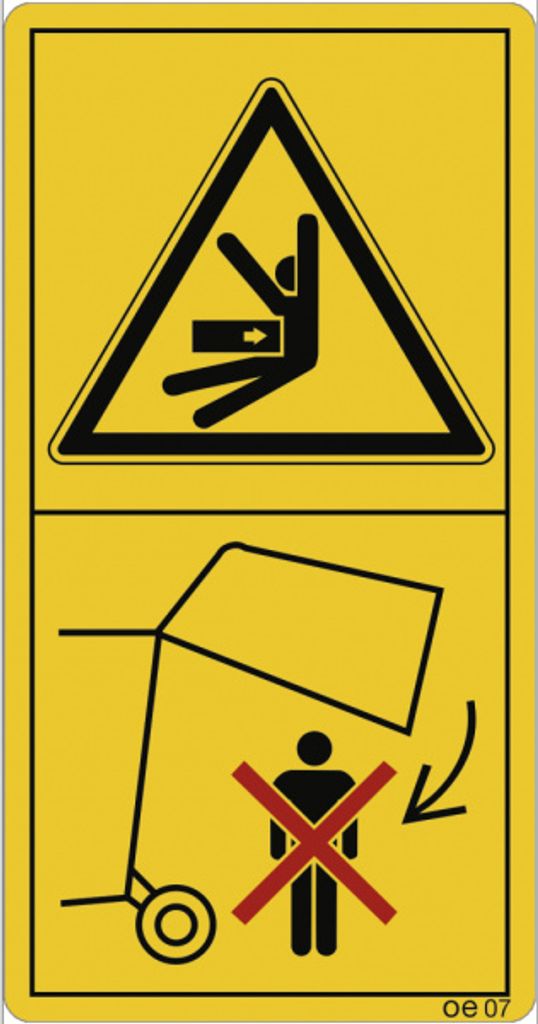 Dreifke Aufkleber - Nicht unter die angehobene Heckklappe treten..., Folie, ...