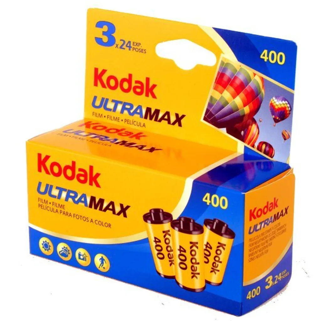 Kodak Ultra Max 400 Film Négatif Couleur 135/24 - Lot de 3 Pellicules