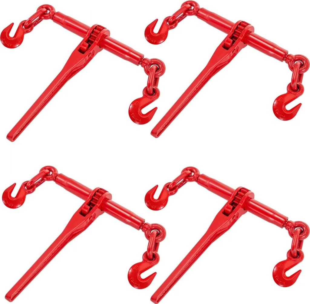 Jeu de 4 tendeurs de branches à cliquet chaîne 10-13 mm 4,18T Robustes