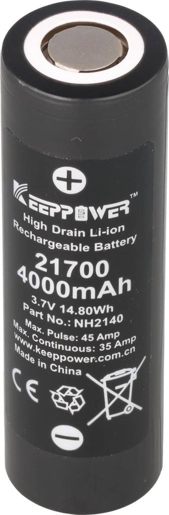 Li-Ion baterie INR21700, 4000 mAh, 3,7 V, 70 × 21,7 mm, Obrázek produktu 