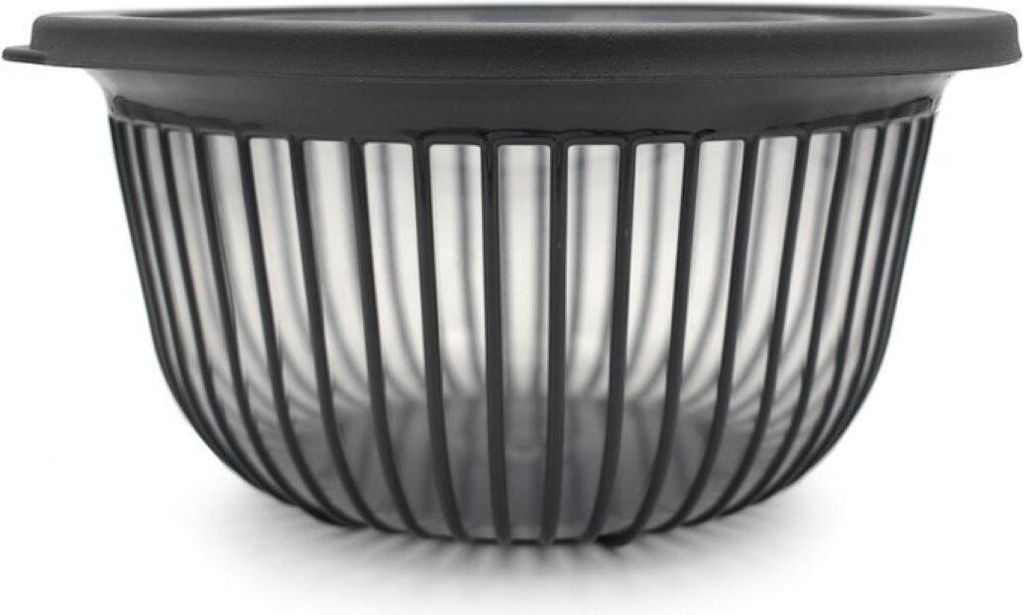Aufbewahrungsschüssel mit luftdichtem Deckel in Stripe-Design - Anthrazit 3000 ml