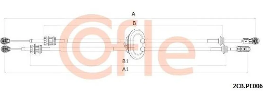 Câble de commande de vitesse robuste COFLE 2CB.PE006, référence 2400KK