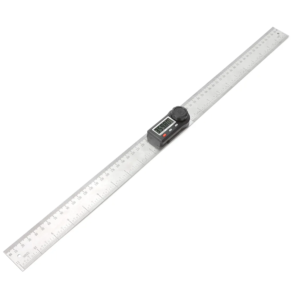 Rapporteur Anglemètre Digital 0-360° avec Règle de Menuiserie 50cm