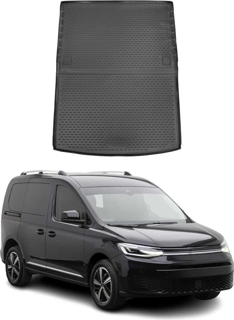 OMAC Kofferraumwanne Schwarz TPE für VW Caddy V Kastenwagen Produktbild 