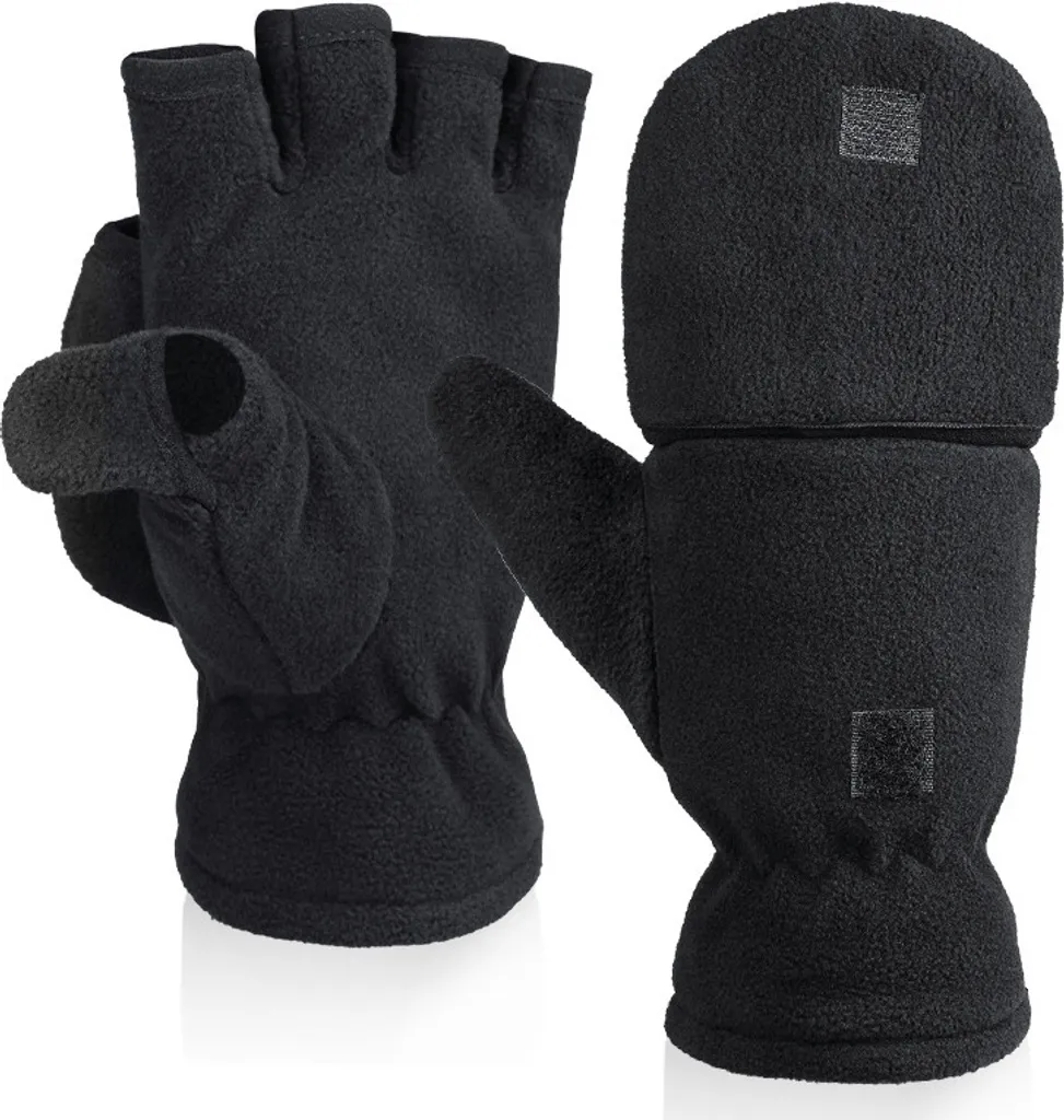 Guanti 2 in 1 Pile Nero XS INF - Eleganza e Calore Invernale - 1
