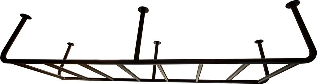 Sprossenwand Slim 55 cm, Deckenmontage, Schwarz