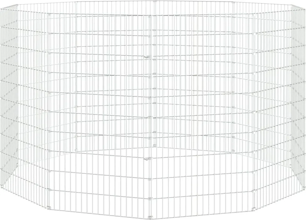 Enclos anti-fugue 10 pièces 54x100 cm en fer galvanisé pour petits animaux