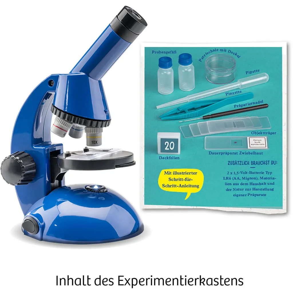 Microscope d'exploration à double éclairage LED et optique en verre