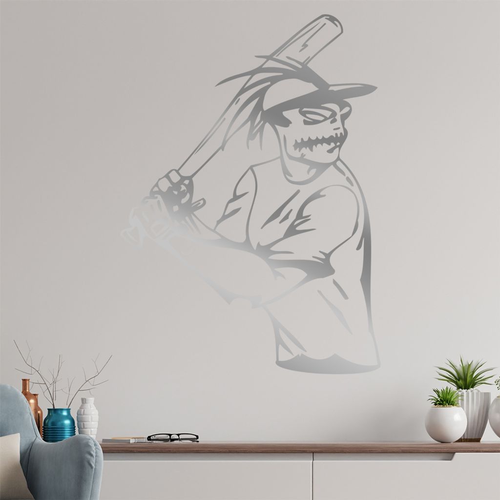 Baseball Spieler Wandtattoo in 6 Größen - Wandaufkleber Wall Sticker - Dekoration, Küche, Wohnzimmer, Schlafzimmer, Badezimmer
