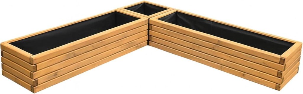 HolzGarden Set 3 Stück Pflanzkübel Holz 2x 80x30x40 cm + Produktbild 