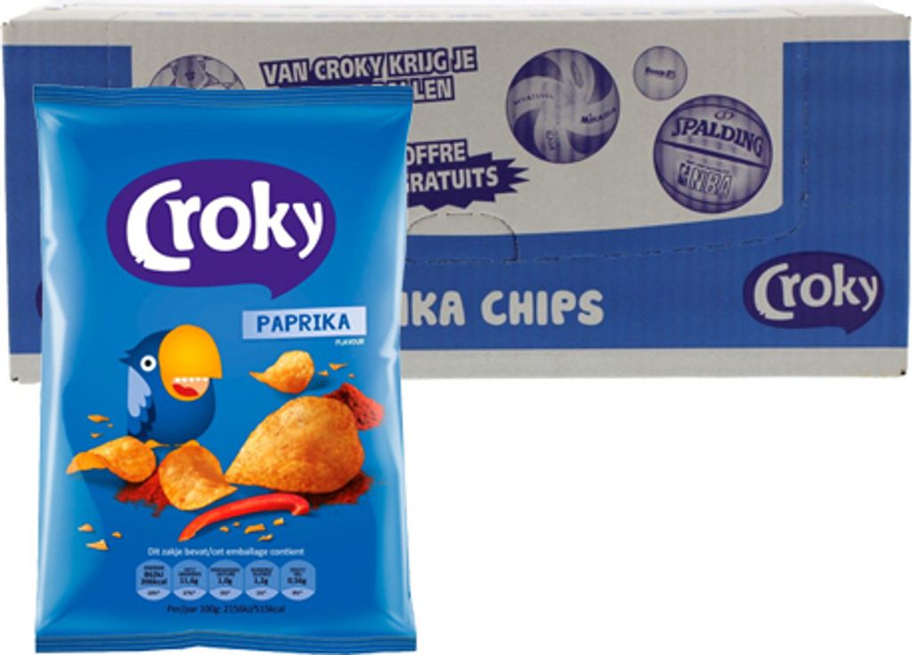 Croky - Paprika Chips - 20 Mini Beutel Produktbild 