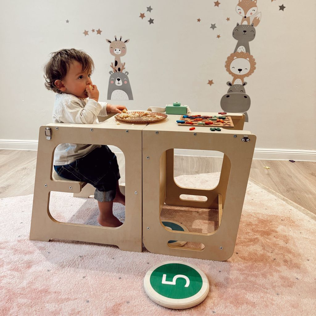 Montessori-Hilfsturm – Tisch und Stuhl All-In-One, Turm mit Produktbild 3
