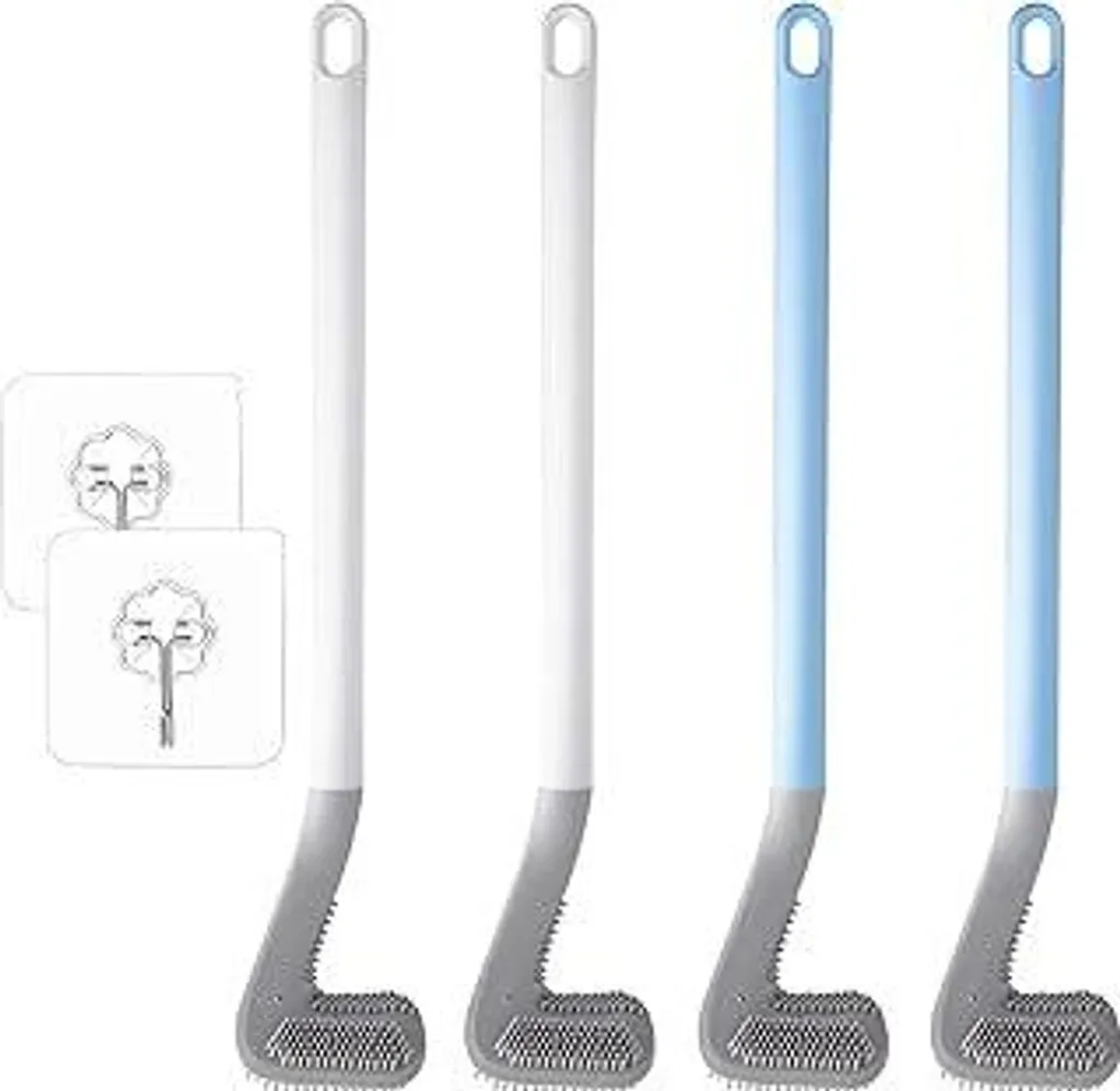 Scovolino da Bagno Golf 4 Pezzi - Scopino WC Silicone a Parete