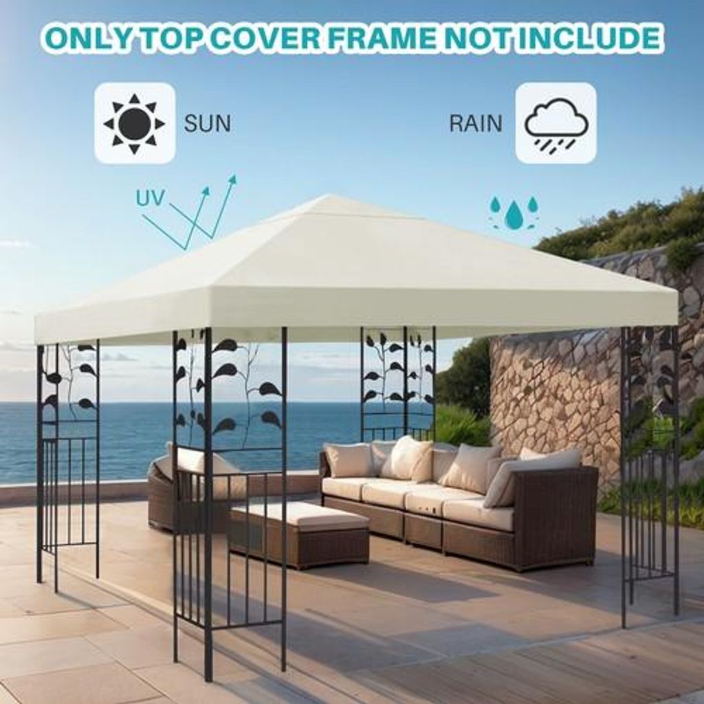 Toile de rechange pour pavillon 3 x 3 m, imperméable, Image du produit 