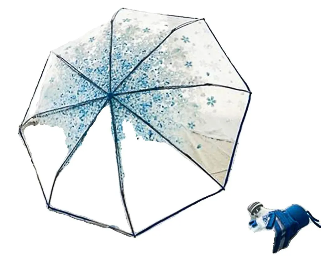 Parapluie de Voyage Pliable Fleurs de Cerisier pour Femme et Citadine
