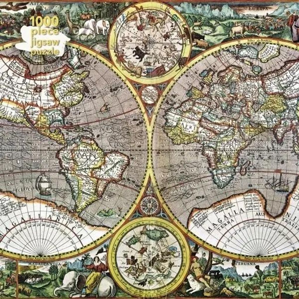 Puzzle per adulti Pieter Van Den Keere: Mappa antica del Immagine del prodotto 