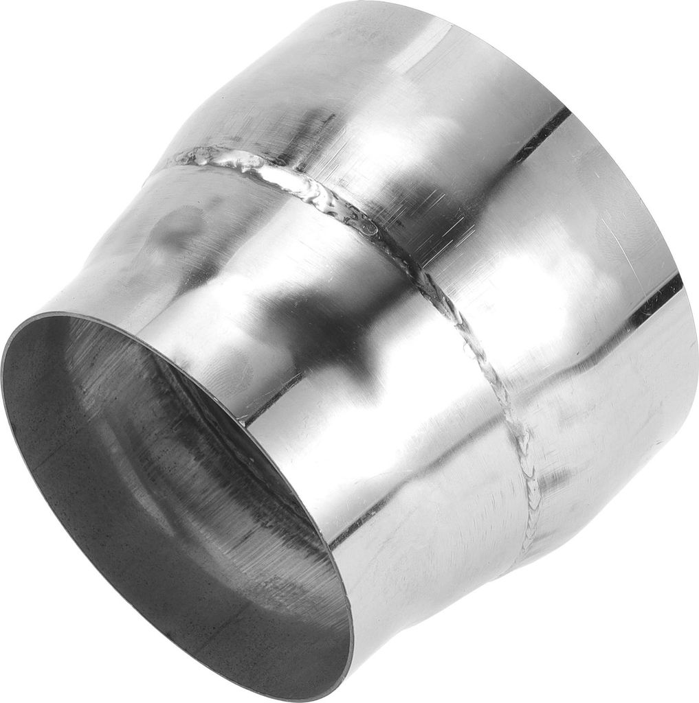 Mandrel Auspuffrohradapter Konzentrischer Reduzierer Auto Auspuffrohr Rohrleitung Adapter 4" OD auf 5" OD 4" Länge T304 Edelstahl Silberton