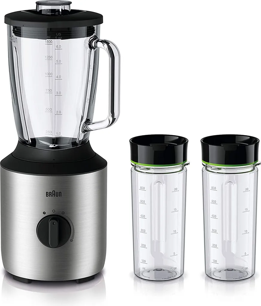 Braun PowerBlend 3 Mixeur JB3272SI Technologie TriAction bol Verre