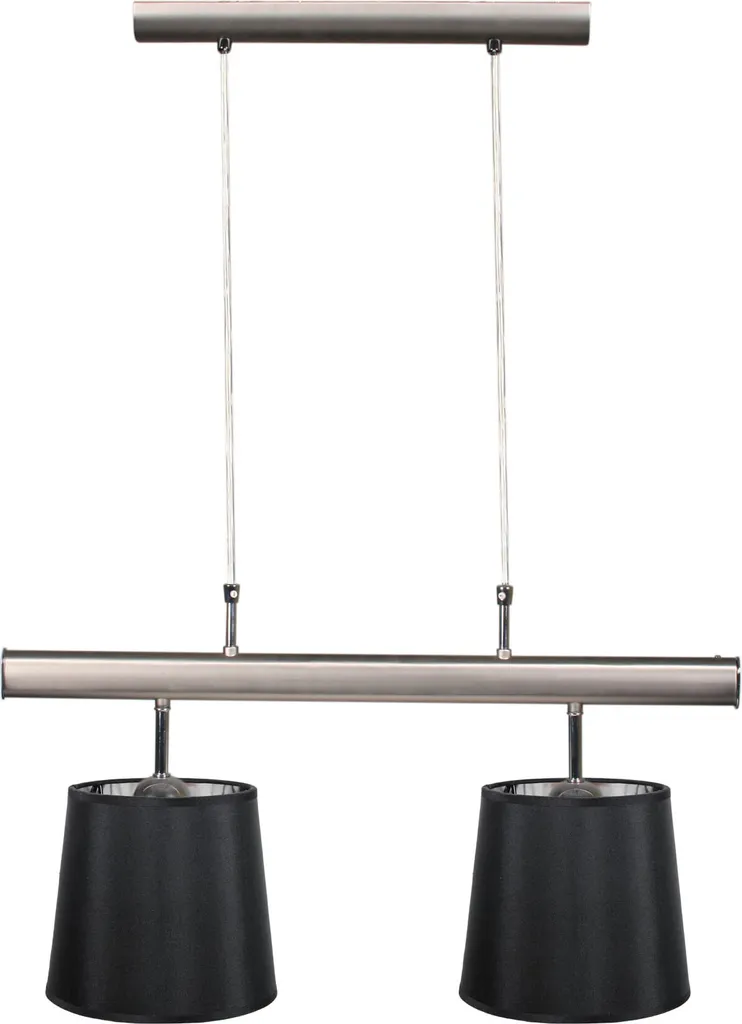 Luminaire MILONGA noir satiné 2xE27 en métal 120cm design contemporain