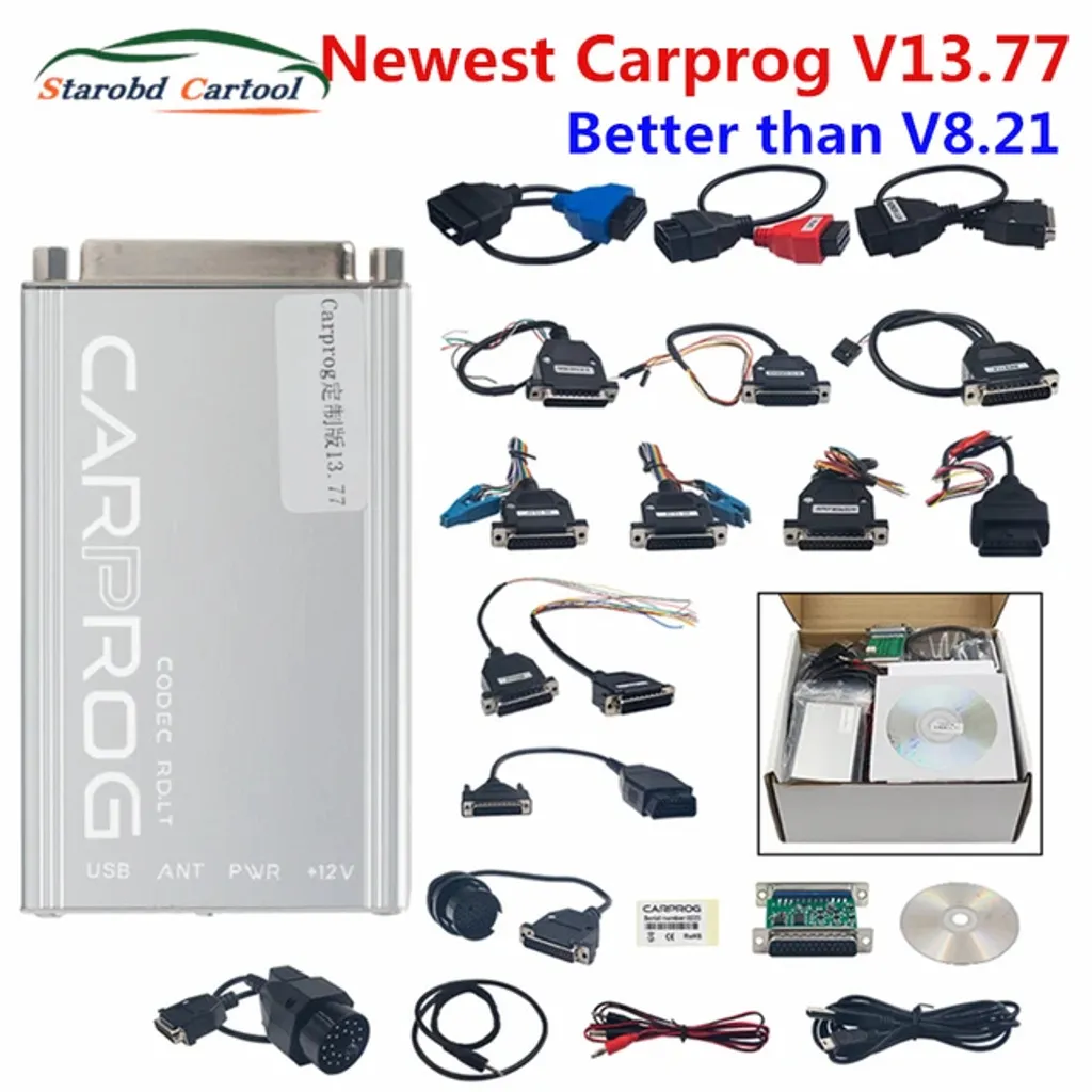 Carprog V13.77 Programmation en Ligne Full Adaptateurs Correction Ecu - 2