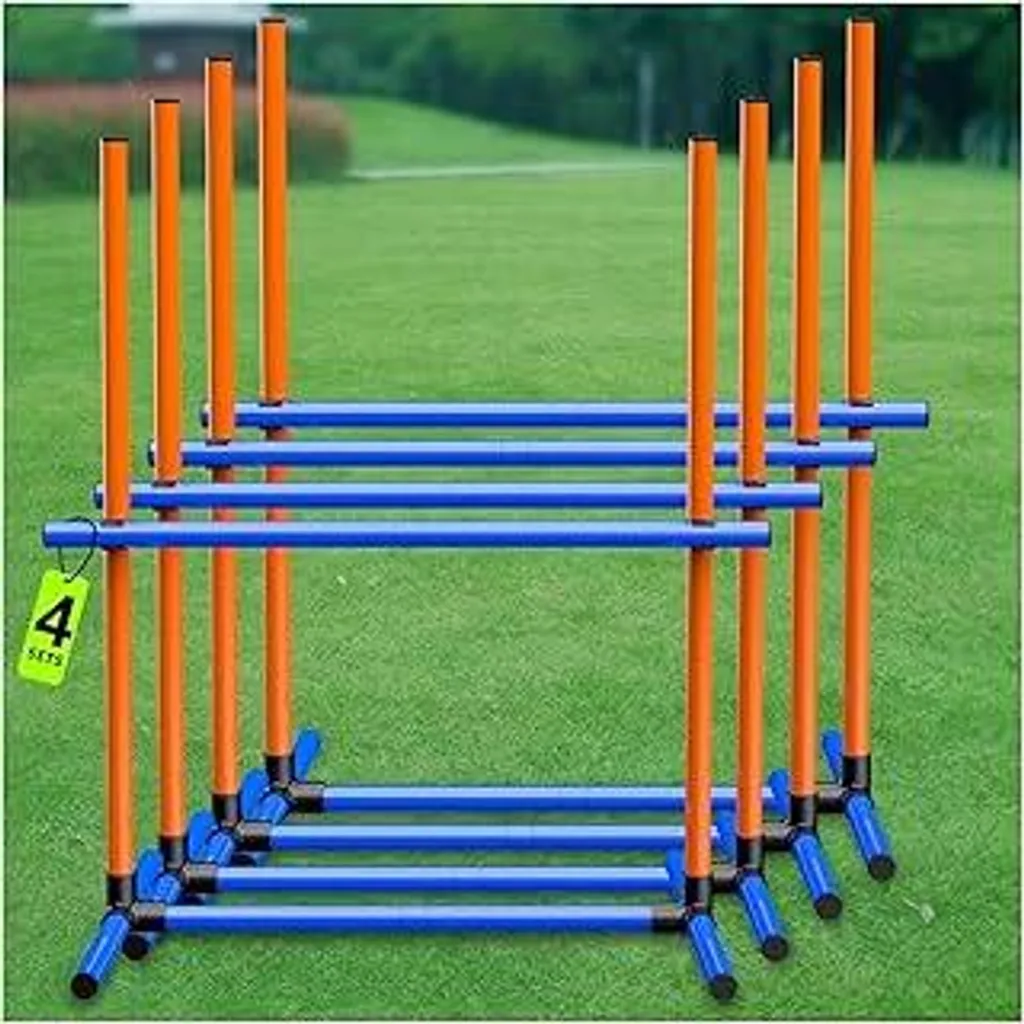 Set 4 Ostacoli Agility Dog Regolabili | Addestramento Cani Professionale