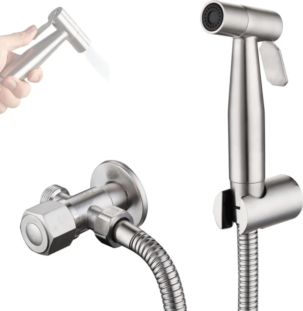Douchette intime WC pour hygiène quotidienne avec kit complet de pose