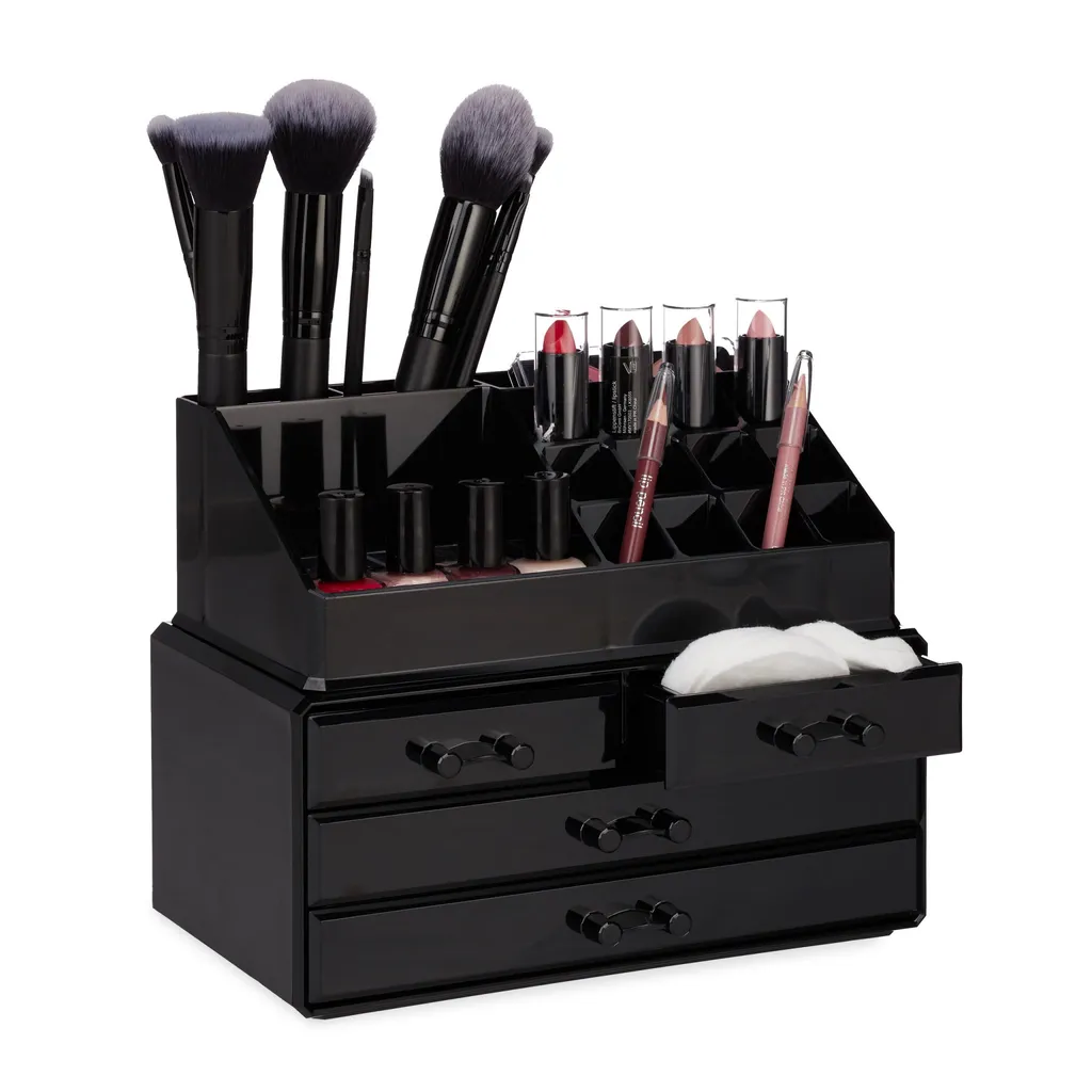 Organizzatore Trucco RD3130 Nero: Addio Disastro sul Lavandino!