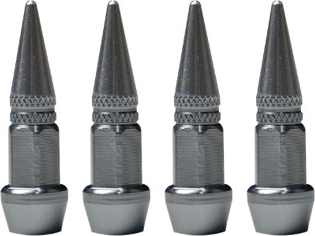4 Stück 45/60 mm Reifenventilkappen, Spike-Design, staubdicht, Aluminiumlegierung, für Fahrräder, Motorräder, Autozubehör
