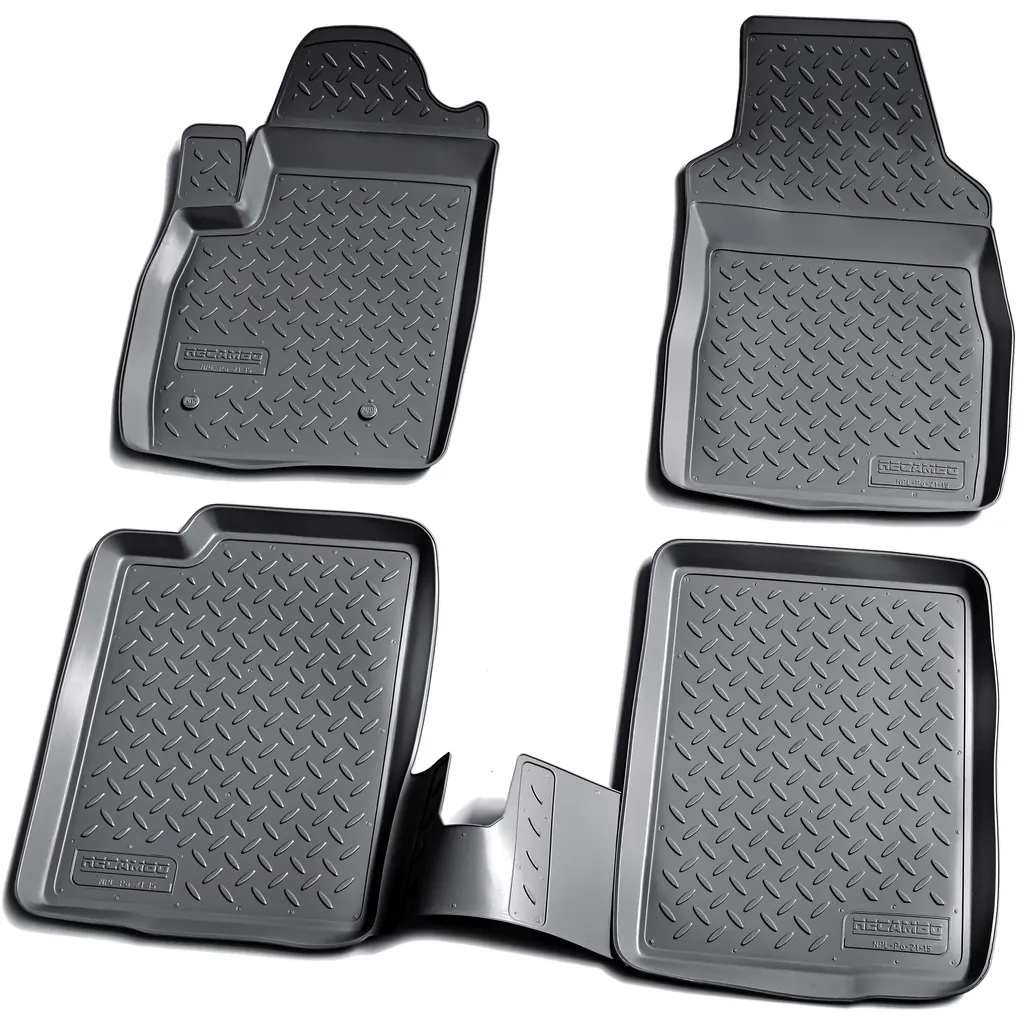 Set Tappetini 3D in Gomma per Fiat Panda 169 | 2003-2012 | Bordo Alto