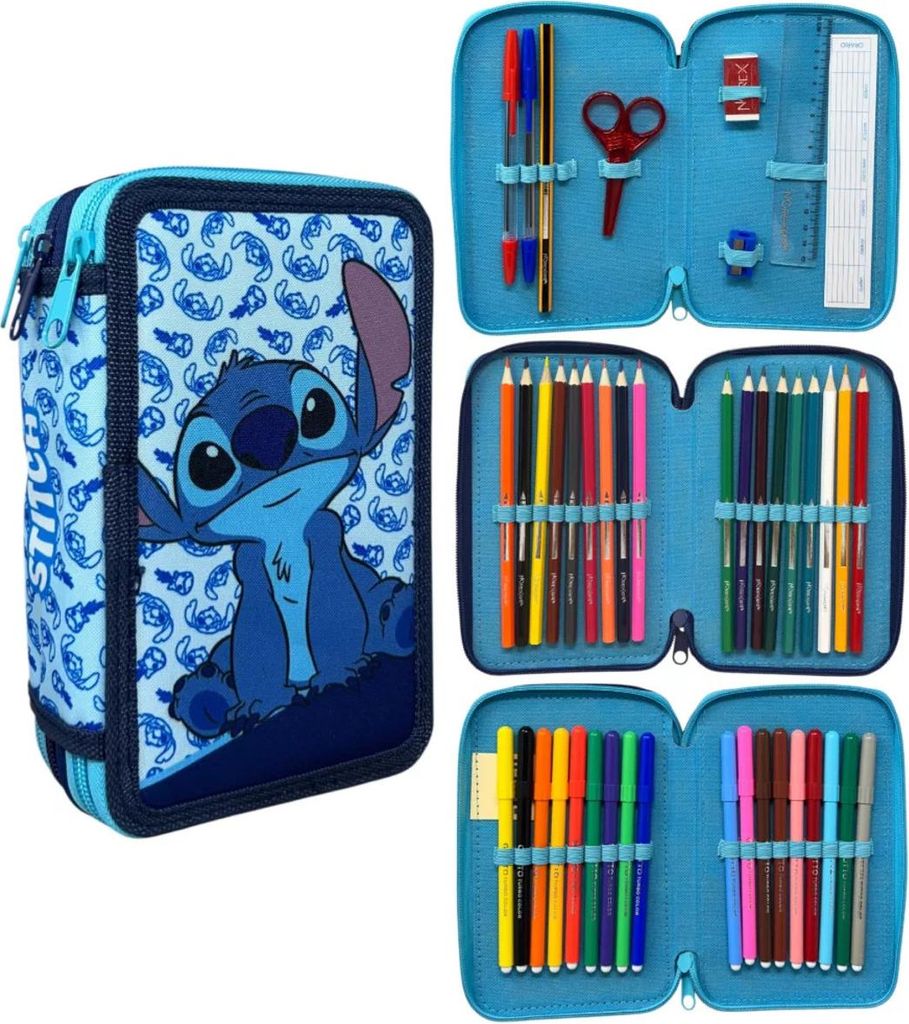 Disney Lilo und Stitch Happy Federmappe gefüllt 3-stöckig Produktbild 