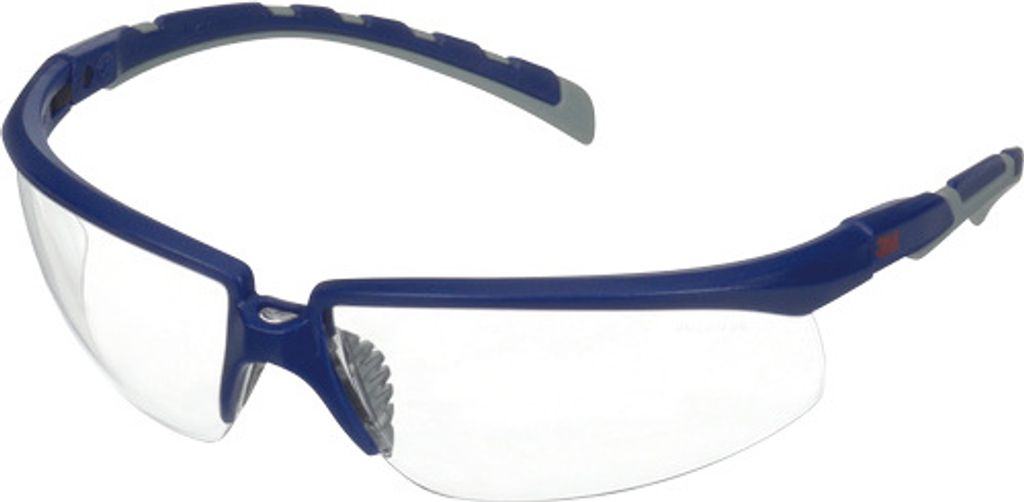 3M Solus Serie 2000, S2001SGAF-RED, grau/rote Bügel, Scotchgard Anti-Fog-Beschichtung, transparente Anti-Fog-Antikratz-Scheibe, 20 pro Pa...