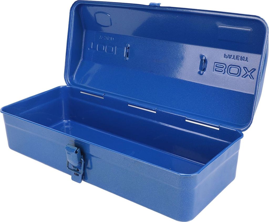 Blauer Werkzeugkasten mit Metallstruktur und hoher Tragfähigkeit, tragbarer Werkzeugaufbewahrungs-Organizer für Werkstatt, Garage, Auto, Baustell...