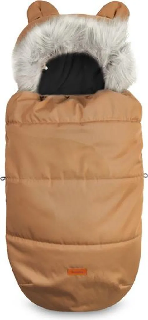 Doudoune d'hiver avec fourrure 100x50cm camel pour ne plus avoir froid