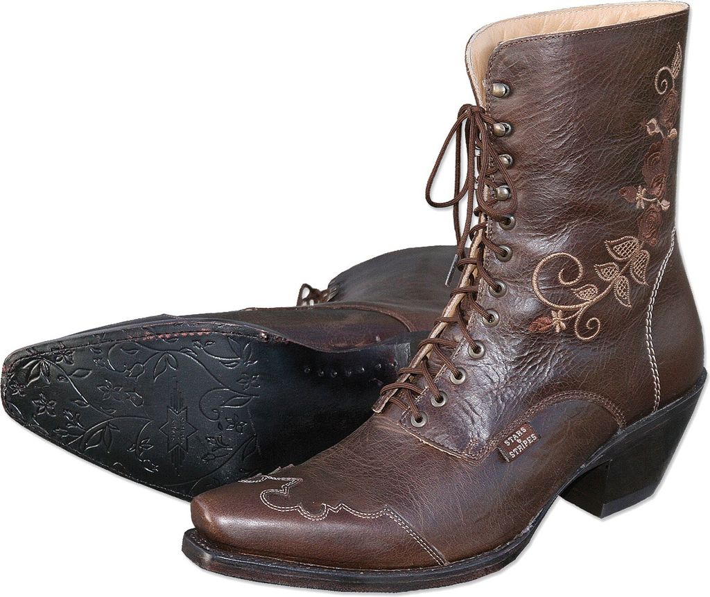 Stars Stripes ROSI Western Boots Braun