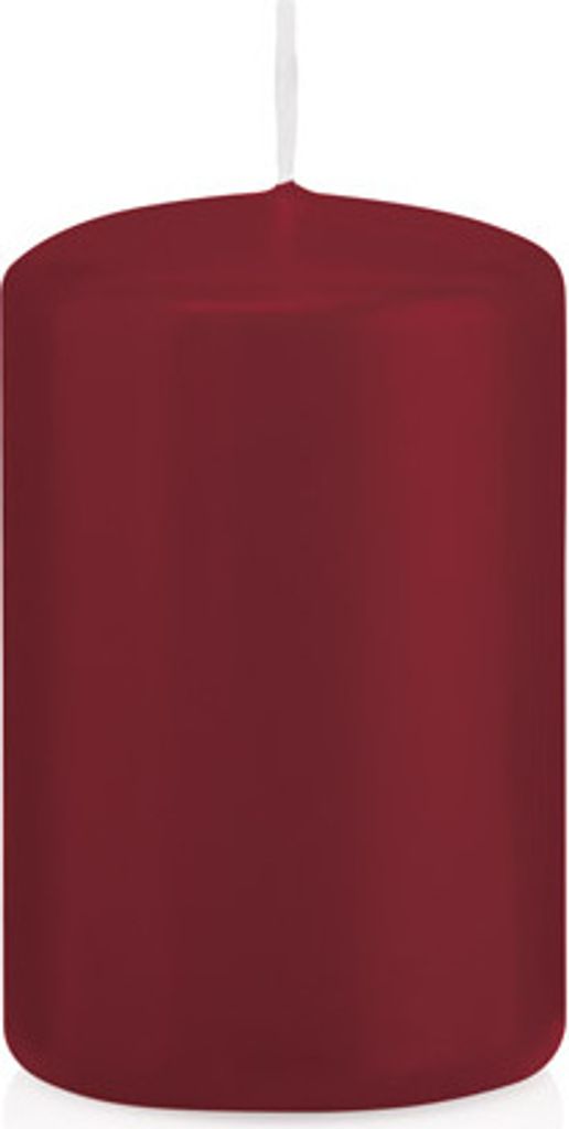 Wiedemann Stumpenkerzen Bordeaux Ø 50 x 80 mm, 4 Stück, 18 Brenndauer