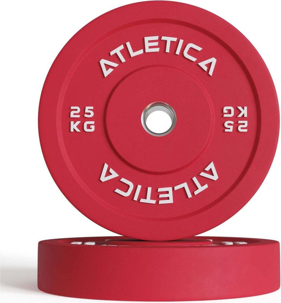 ATLETICA Color Bumper Plates | 2 x 25kg | Paarweise | Ø 50 mm Edelstahlring