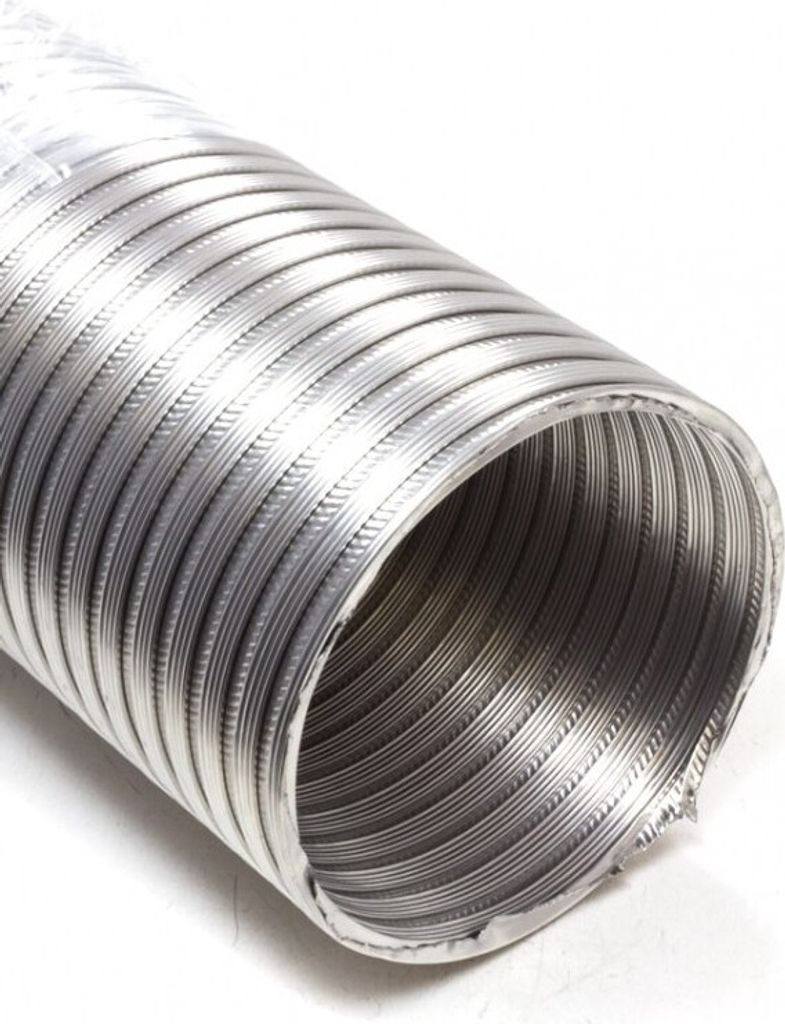 Abluftschlauch, Alu Flex Rohr, Aluminium flexibel Ø 120 mm, 2 m z.B. für Klimaanlagen, Wäschetrockner, Abzugshaube