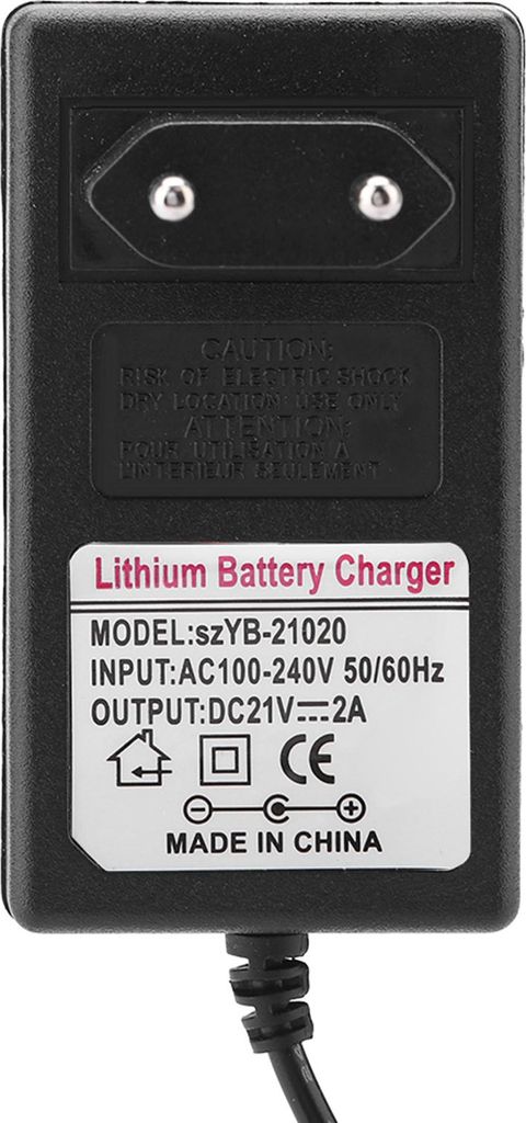 Adaptateur d'alimentation AC DC 21V 2A Safe Charge Chargeur Image du produit 
